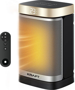 KRAFT Ventilatorkachel - Keramische Heater 1500W - 70° Draaifunctie - Zilver