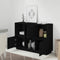 vidaXL - Dressoir - 110,5x35x80 - cm - massief - grenenhout - zwart