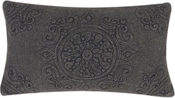 VELOOR - Sierkussen - Grijs - 30 x 50 cm - Katoen