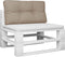 vidaXL - Palletkussen - 80x40x12 - cm - stof - taupe