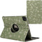 imoshion Tablet Hoes - Geschikt voor iPad Pro 11 (2022) / Pro 11 (2021) / Pro 11 (2020) / Pro 11 (2018) - 360° Draaibare Design Bookcase 2.0 - Green Flowers