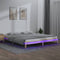 vidaXL - Bedframe - LED - massief - hout - 180x200 - cm