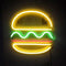Neon Verlichting – Burger - Eenvoudig op te Hangen – Geel/Groen