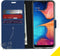 Accezz Hoesje Geschikt voor Samsung Galaxy A20e Hoesje Met Pasjeshouder - Accezz Wallet Softcase Bookcase - Donkerblauw