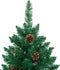 vidaXL - Kerstboom - met - echt - hout - en - dennenappels - smal - 150 - cm - PVC - groen