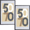 Houten fotolijst - zwart - 60 x 90 cm - fotolijstje - met passe-partout - decoratie