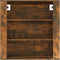 vidaXL - Wandkast - 80x33x80 - cm - bewerkt - hout - gerookt - eikenkleurig