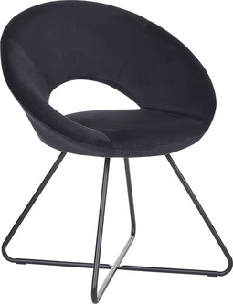 Eetkamerstoel RACHEL Fluweel Zwart