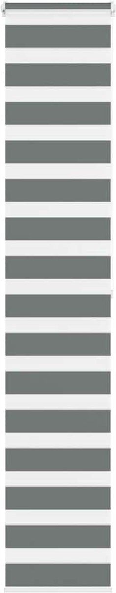vidaXL - Zebra - rolgordijn - 50x200 - cm - stofbreedte - 45,9cm - donkergrijs
