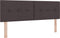 vidaXL - Hoofdbord - met - Knopen - Donkerbruin - 160 - cm - Stof
