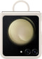Samsung Galaxy Z Flip5 - Silicone Case met Ring - Krasbestendig Schokbestendig - Crème