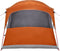 vidaXL - Familietent - met - Ramen - Koepel - Grijs - & - Oranje - - - 10 - Personen - - - Waterdicht