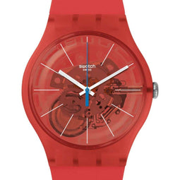 Swatch Horloge Heren - Polshorloge - Ø 41 mm - Rood