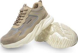 Shraks Moda Veiligheidsschoenen - Werkschoenen Unisex - Stalen neus - Ademend en licht - Khaki - Maat 41