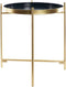 Bijzettafel DKD Home Decor Gouden Metaal Marineblauw (40 x 40 x 50 cm)