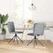 vidaXL - Eetkamerstoelen - 2 - st - stof - lichtgrijs