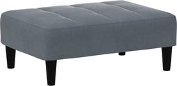 vidaXL - Voetenbank - 77x55x31 - cm - fluweel - donkergrijs