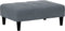 vidaXL - Voetenbank - 77x55x31 - cm - fluweel - donkergrijs