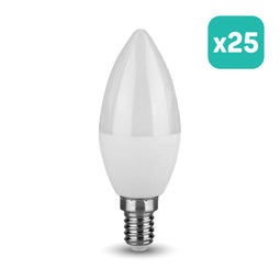 V-TAC VT-268 - LED Kaarslamp - CREE - E14 - 6.5W - 600 Lumen - 6500K (pack van 25)