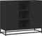 vidaXL - Dressoir - 92x35x76 - cm - bewerkt - hout - zwart