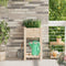 vidaXL - Tuinplantbak - met - Plank - 45x45x76 - cm - in - Massief - Vurenhout