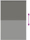 vidaXL - Rolgordijn - verduisterend - 155x230 - cm - stofbreedte - 151,6 - cm - grijs