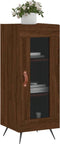 vidaXL - Dressoir - 34,5x34x90 - cm - bewerkt - hout - bruin - eikenkleur