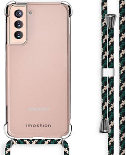 iMoshion Hoesje Geschikt voor Samsung Galaxy S21 Hoesje Met Koord - iMoshion Backcover met koord - Transparant