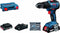 Bosch GSB 18V-55 Professional Accu schroef-klopboormachine - 2.0Ah Li-Ion - Inclusief Lader en 2 Accu's