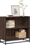 vidaXL - Boekenkast - 80,5x35x76 - cm - bewerkt - hout - bruin - eikenkleur