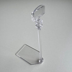 Pop-clip kaarthouder met voet hoog 100mm