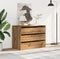 vidaXL - Ladekast - 80x41x58 - cm - bewerkt - hout - artisanaal - eikenkleurig