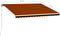 vidaXL - Luifel - handmatig - uittrekbaar - 400x300 - cm - oranje - en - bruin