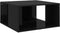 vidaXL - Salontafels - 4 - st - 33x33x33 - cm - bewerkt - hout - hoogglans - zwart