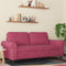 vidaXL - Tweezitsbank - 140 - cm - fluweel - wijnrood