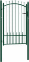 vidaXL - Poort - met - speerpunten - 100x150 - cm - staal - groen