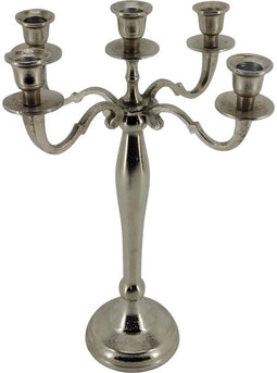 Primaliving Classic Brush - Kandelaar 5-armig - Aluminium 40,5cm - Zilver