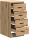 vidaXL - Garagekast - 40x51x85 - cm - massief - grenenhout - artisan - eikenkleurig