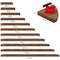 Woltu Wandplank RG9315hov Vintage Bruin - Houten Wandrek voor Woonkamer, Keuken, Badkamer,