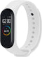 iMoshion Bandje Geschikt voor Xiaomi Mi Band 3 / 4 - iMoshion Siliconen band inkliksysteem ronde sluiting - Wit