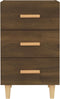 vidaXL - Nachtkastje - 40x40x66 - cm - bewerkt - hout - bruin - eikenkleur