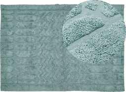 SIRNAK - Laagpolig vloerkleed - Mintgroen - 160 x 230 cm - Katoen