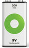 GP ReCyko Pro GPRCK20R8H150C1 - Oplaadbare 9V batterij - NiMH 200 mAh