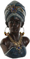Decoratieve figuren Home ESPRIT Blauw Zwart Gouden Afrikaanse 15 x 11 x 25 cm