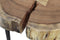 Bijzettafel Live Edge - medium - acacia/ijzer