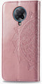 Hoesje Met Pasjeshouder Geschikt voor Xiaomi Poco F2 Pro - Mandala Bookcase - Roze