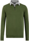 Milanoro Herenpullover - Geruite kraag halve rits - Navy - XXL