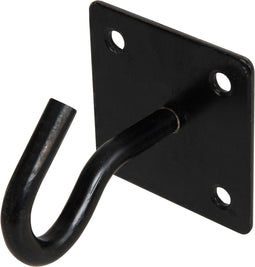 Fixman Kettingplaat met haak - roest- en waterbestendig - zwart - 50 mm x 50 mm