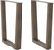 vidaXL - Eettafelpoten - 2 - st - V-vormig - 60x(72-73,3) - cm - staal - naturel