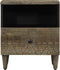 vidaXL - Nachtkastjes - 2 - st - 40x33x46 - cm - massief - mangohout - lichtgrijs